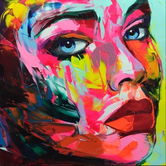 Francoise Nielly Portrait Palette Painting Expression Face004